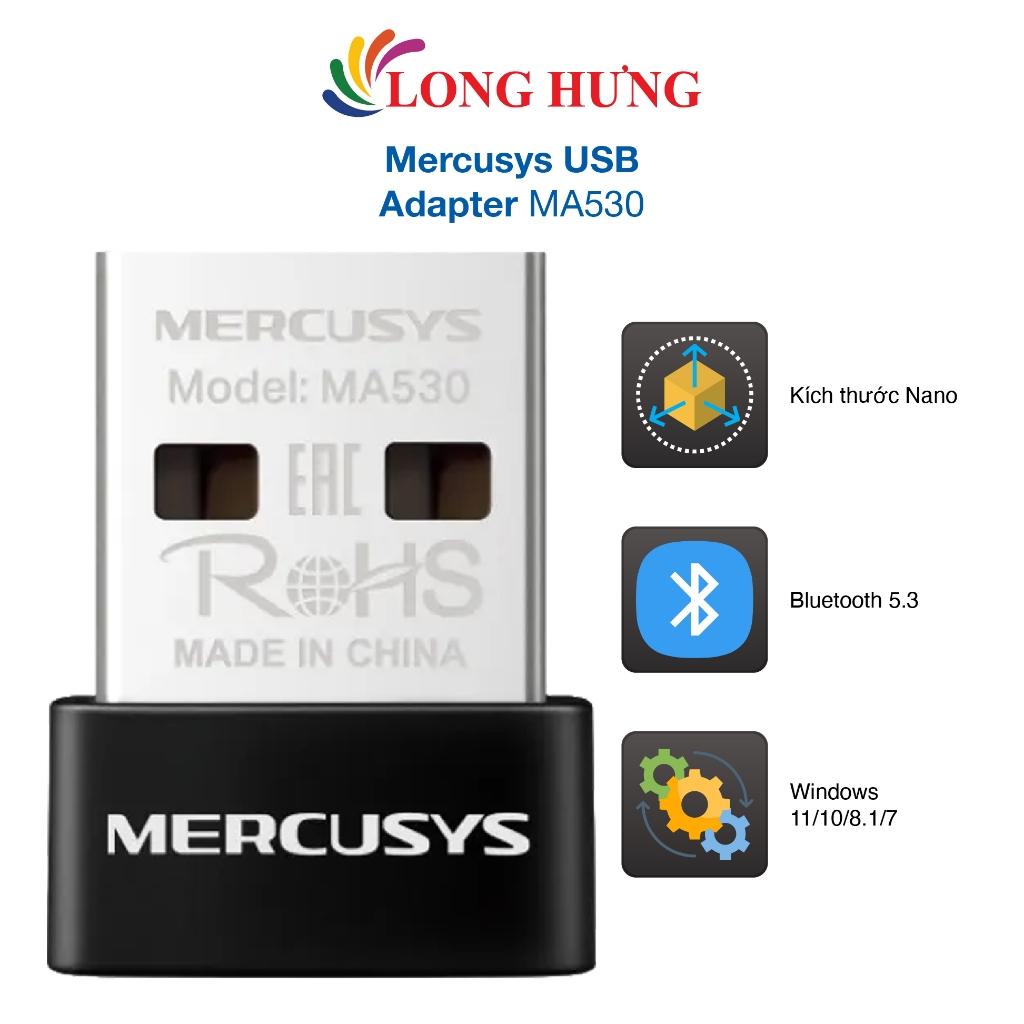 USB Bluetooth 5.3 Nano Mercusys USB Adapter MA530 - Hàng chính hãng