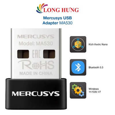 USB Bluetooth 5.3 Nano Mercusys USB Adapter MA530 - Hàng chính hãng
