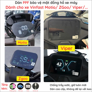 Miếng dán màn hình đồng hồ xe máy điện cho Vinfast Vin Motio Zgoo Flazz Viper PPF, Nano dẻo chống trầy xước theo yêu cầu