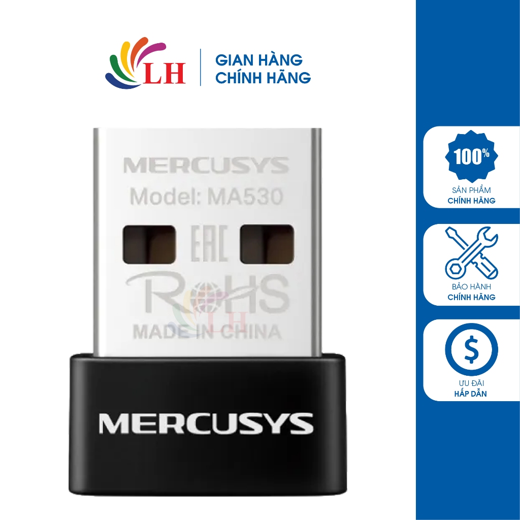 USB Bluetooth 5.3 Nano Mercusys USB Adapter MA530 - Hàng chính hãng