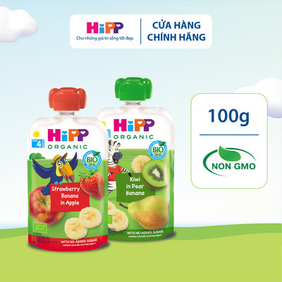 [KOL] Dinh dưỡng 100% Trái cây nghiền Organic HiPPiS - Nhập khẩu Áo (100g /gói)