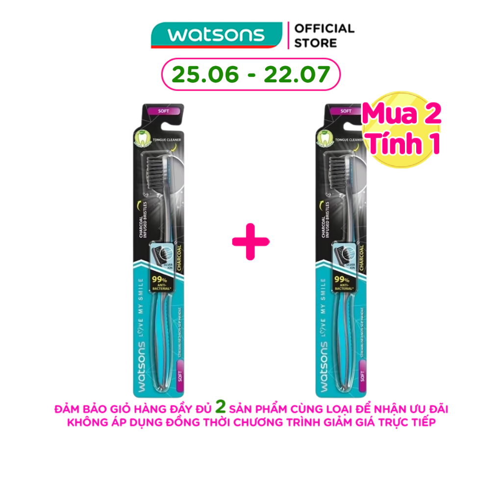 Bàn Chải Đánh Răng Watsons Than Hoạt Tính 1 Cái
