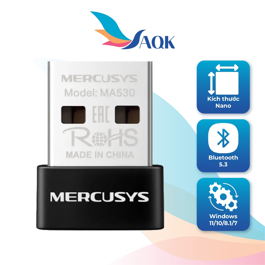 USB Bluetooth 5.3 Nano Mercusys USB Adapter MA530 - Hàng chính hãng