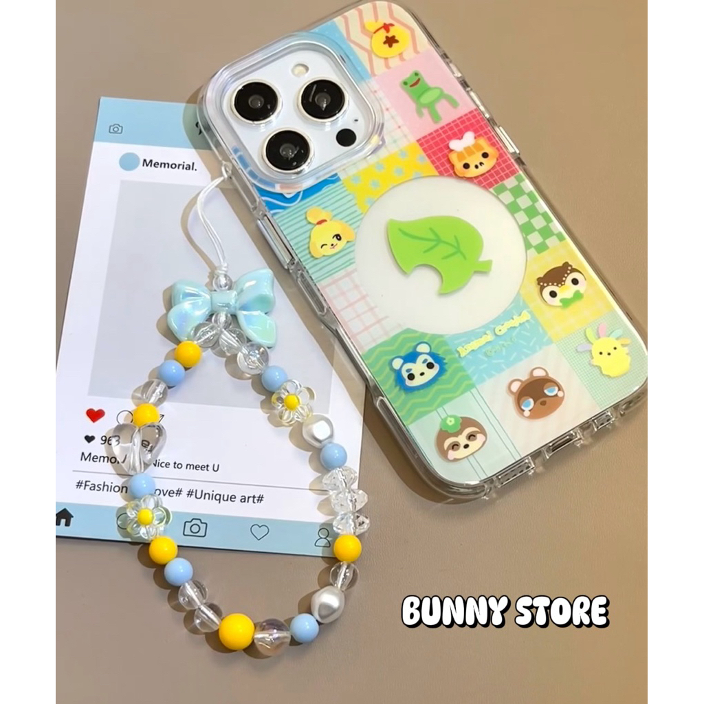 DÂY ĐEO ĐIỆN THOẠI NƠ XANH PASTEL - BUNNY STORE