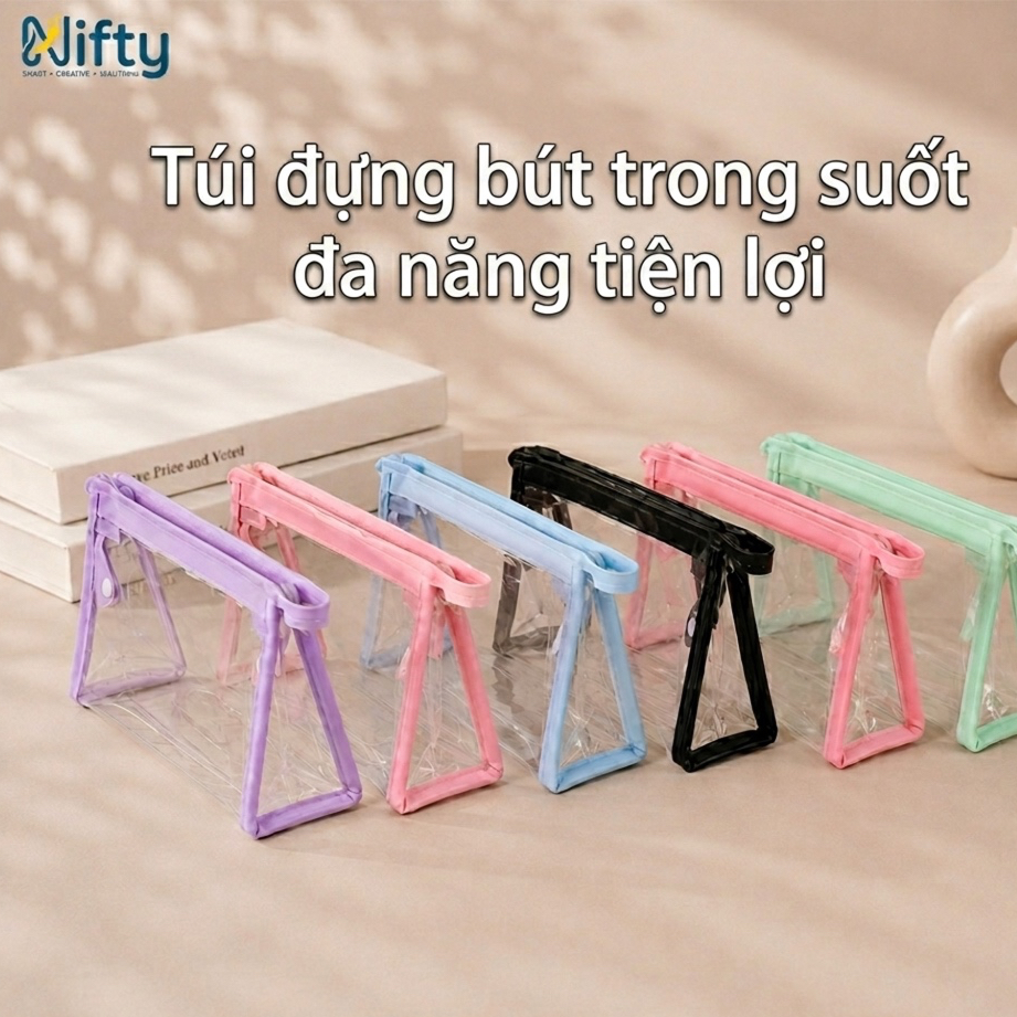 Túi đựng bút Nifty/Túi đựng bút trong suốt/ NT09