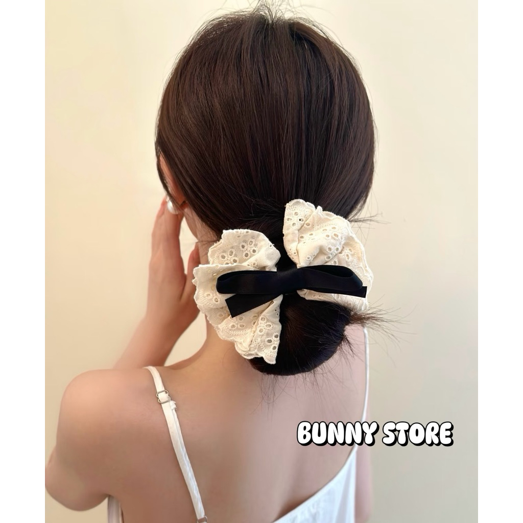 KẸP TÓC NƠ REN TO HÀN QUỐC - BUNNY STORE