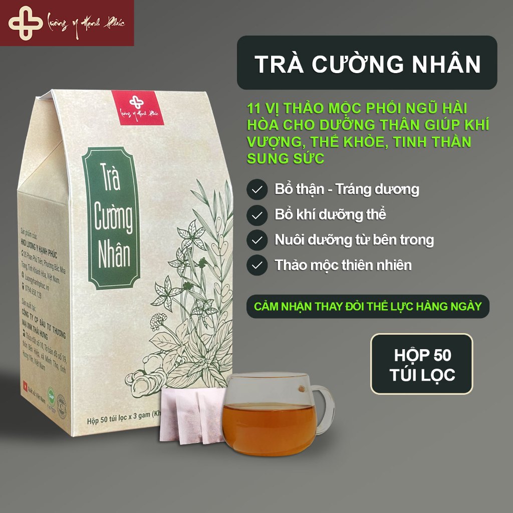 Trà tCường Nhân - Phối 11 Vị thảo mộc - Dưỡng Thận - Nâng nền sức khỏe