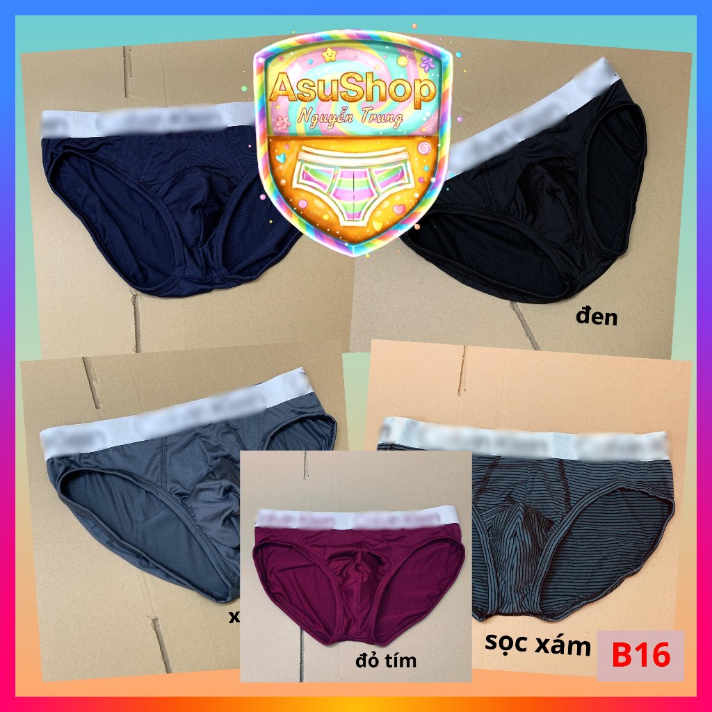B16-S,M,L> Quần lót nam tam giác Chromatic thun lạnh / lưng bạc / Hip Brief
