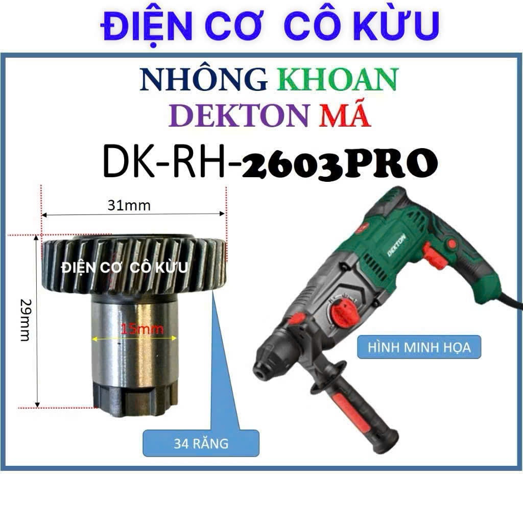 DEKTON 2603PRO - NHÔNG KHOAN BÊ TÔNG MÃ 2603PRO, 2603.