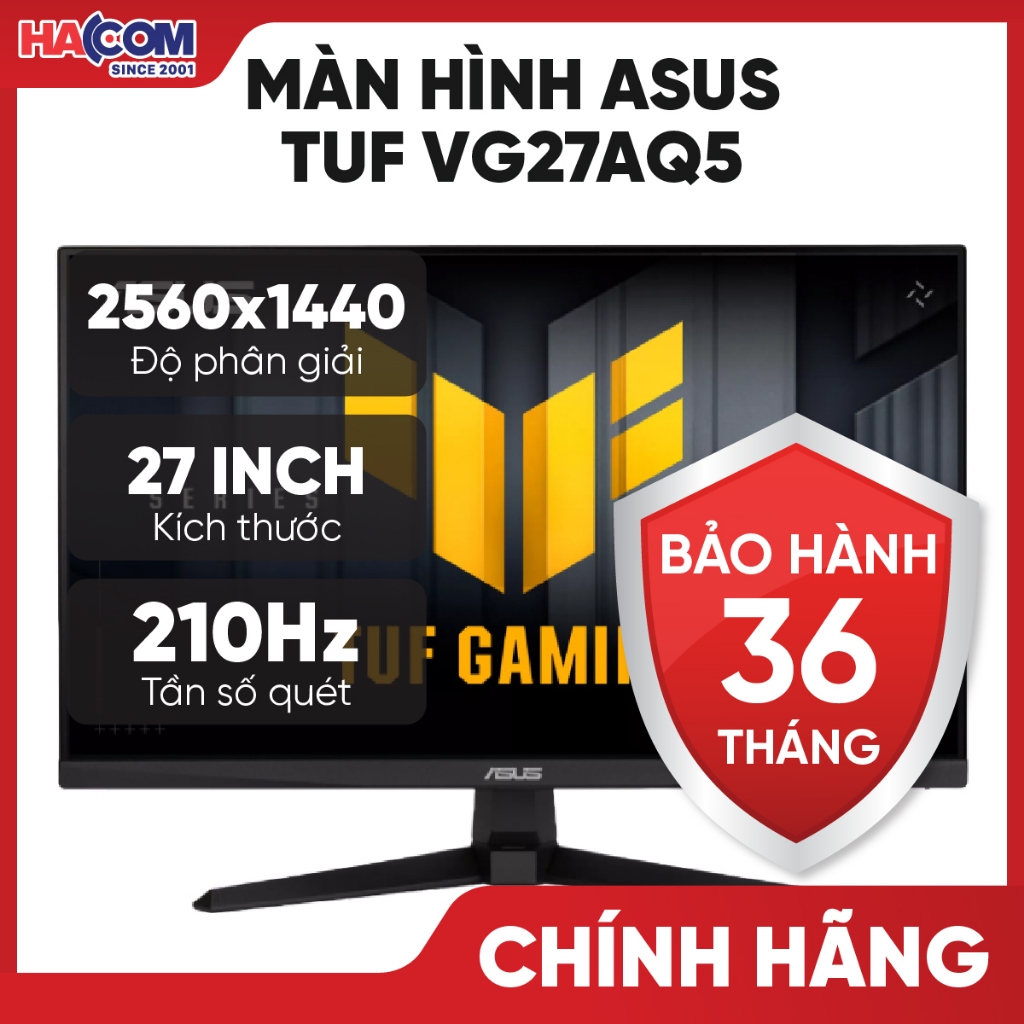 Màn Hình Asus TUF VG27AQ5A (27 inch/QHD/Fast IPS/210Hz/1ms/Loa) - BH 36 Tháng HACOM PC