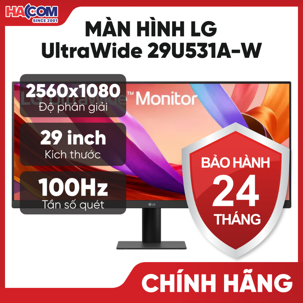 Màn Hình LG UltraWide 29U531A-W (29 inch/WFHD/IPS/100Hz/1ms/USB-C) - BH 24 Tháng HACOM PC