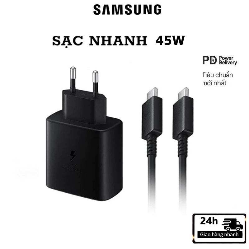 SẠC NHANH SS sumsung 45W CỦ CÁP DÂY SẠC Cáp Type-C / cho Galaxy S23 Ultra S23
