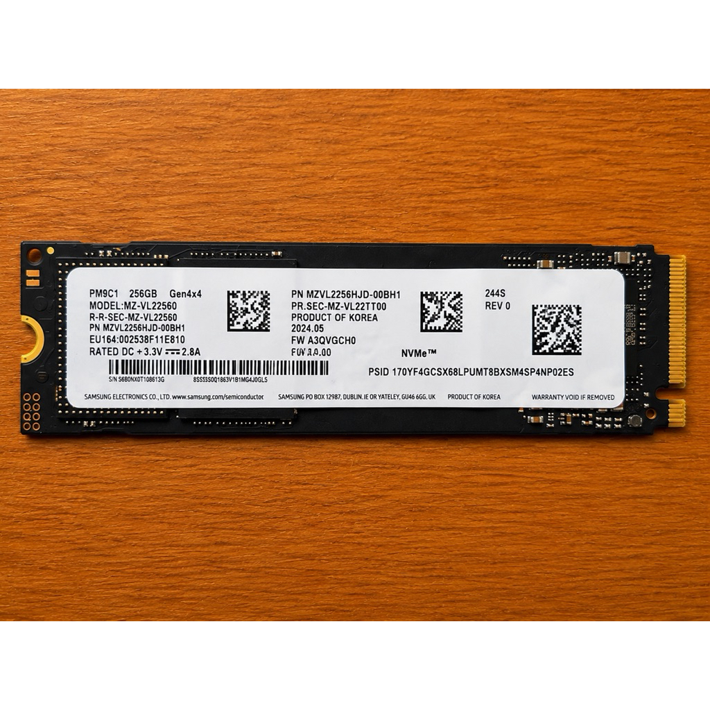 Ổ cứng SSD SAMSUNG PM9C1 -256GB - LikeNew- M2 2280 Gen4x4