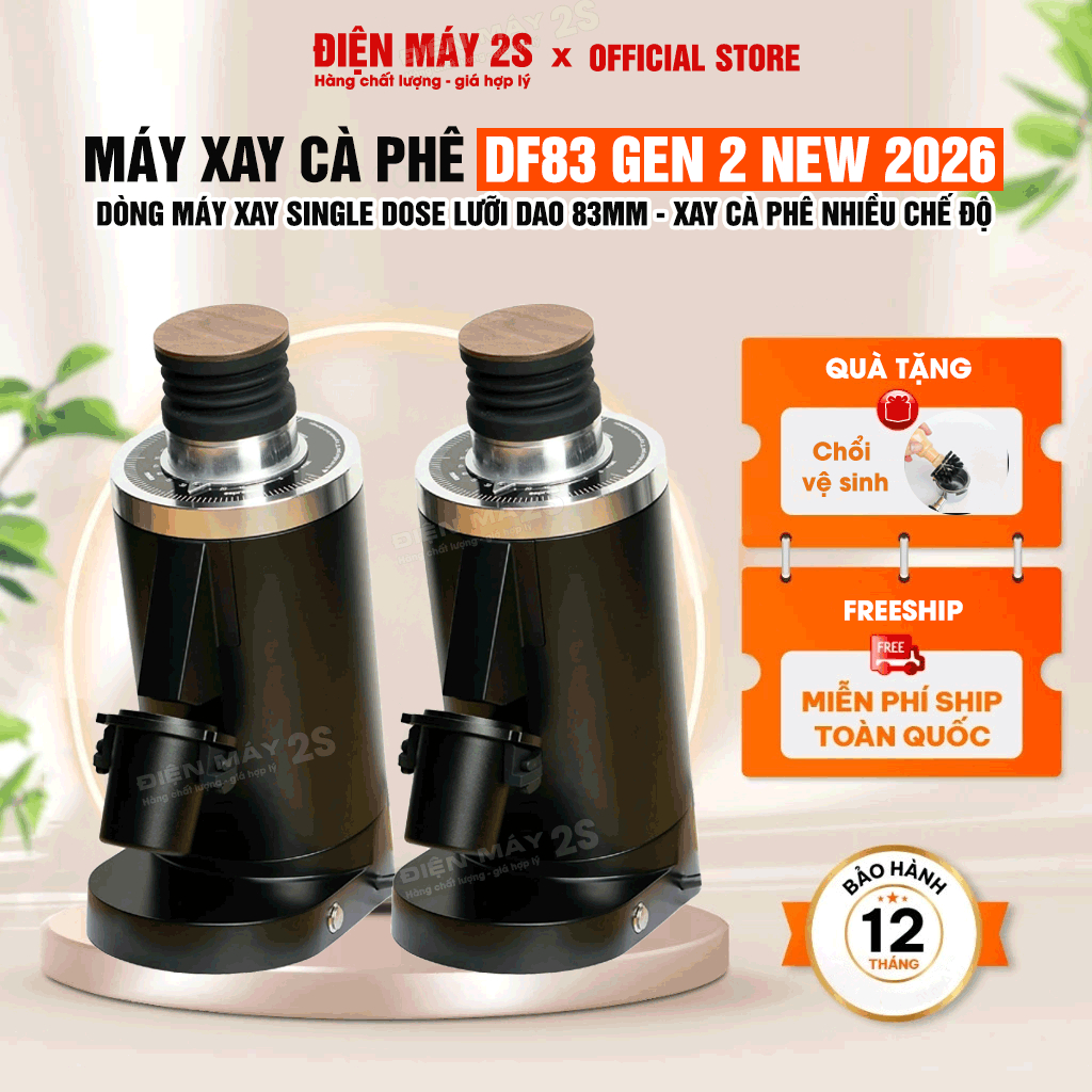 [HCM-Có VAT] Máy Xay Cà Phê DF83- Lưỡi Dao 83MM Xay Cực Nhanh- Tốc Độ Cao- Nhiều Chế Độ Xay Thô Mịn 