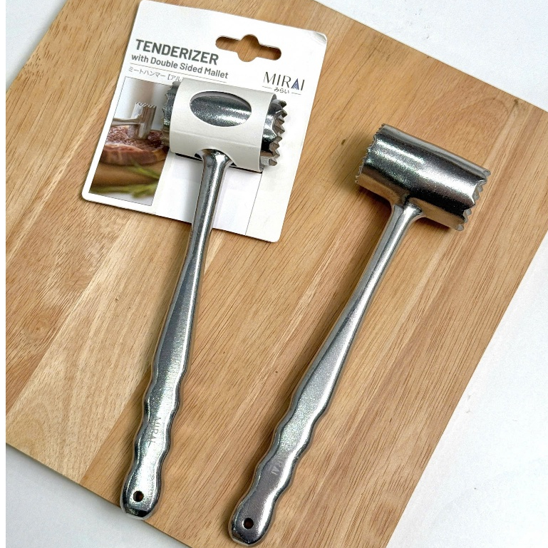 [MIRAI NHẬT] Dụng cụ dần thịt, tỏi Mirai hàng Nhật Bản 18cm Chất liệu hợp kim nhôm cao cấp