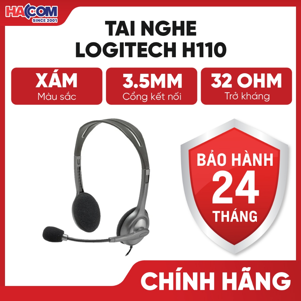 TAI NGHE LOGITECH H110 HACOM PC