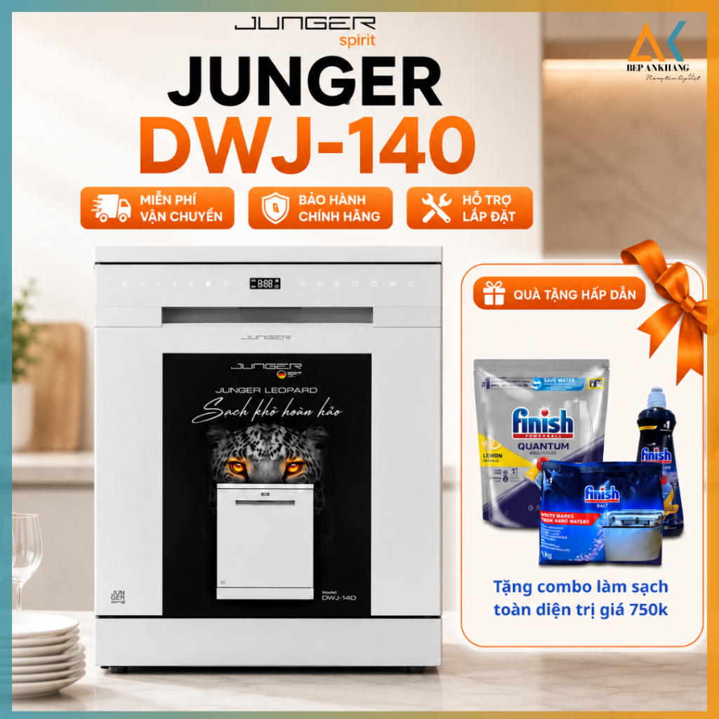 [ Chính Hãng ] Máy rửa bát Junger size lớn - DWJ-140/ DWJ-100/ DWJ-143 - Miễn Phí Vận Chuyển và Lắp 