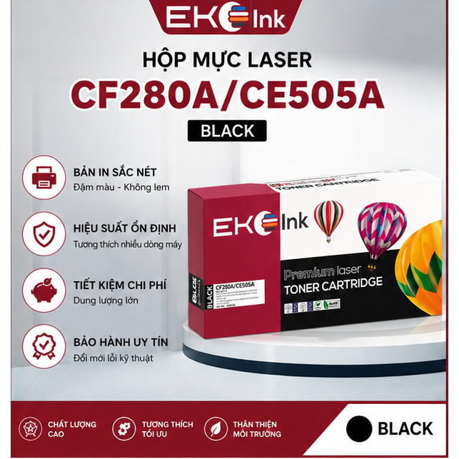 Hộp mực EKO Ink CF280A / CE505A (Black)