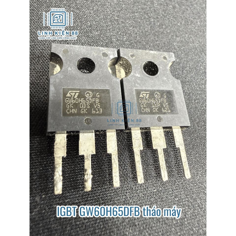 2 con IGBT G60H65DFB 60H65 60A 650V To-247 tháo máy