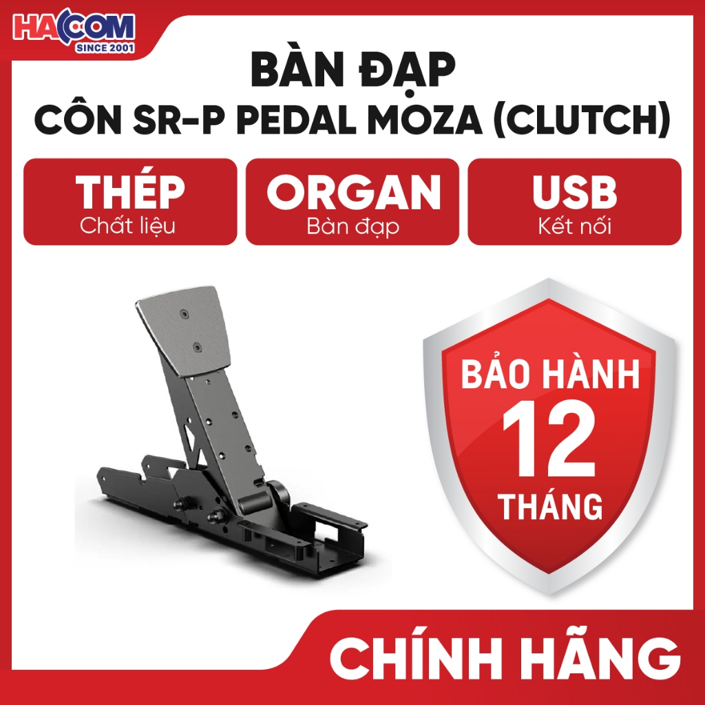 <<KHÔNG TƯƠNG THÍCH VỚI MOZA R3/R5>> Bàn Đạp Côn SR-P Pedal Moza (Clutch) HACOM PC BẢO HÀNH 12TH