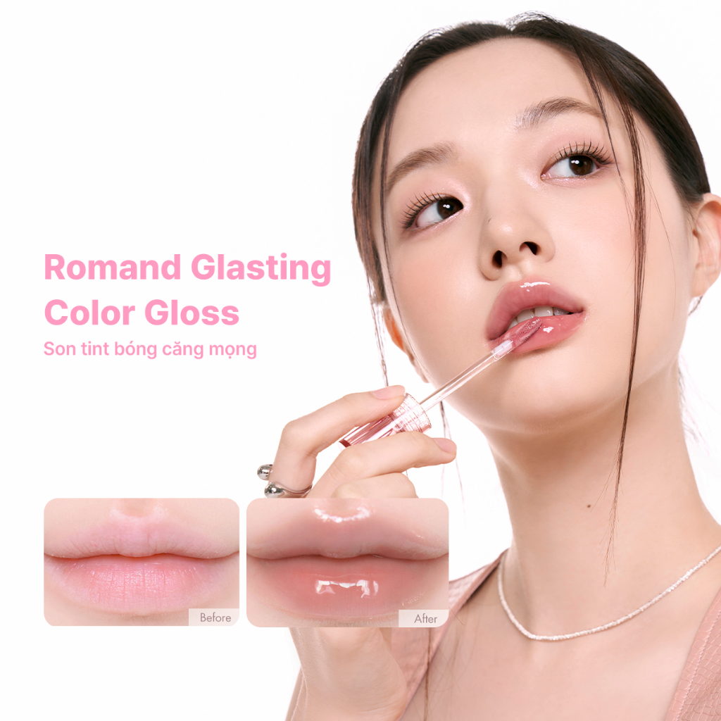 [Rom&nd] [CREAM NUDE] Son tint bóng căng mọng Romand Glasting Color Gloss 4g | BigBuy360 - bigbuy360.vn