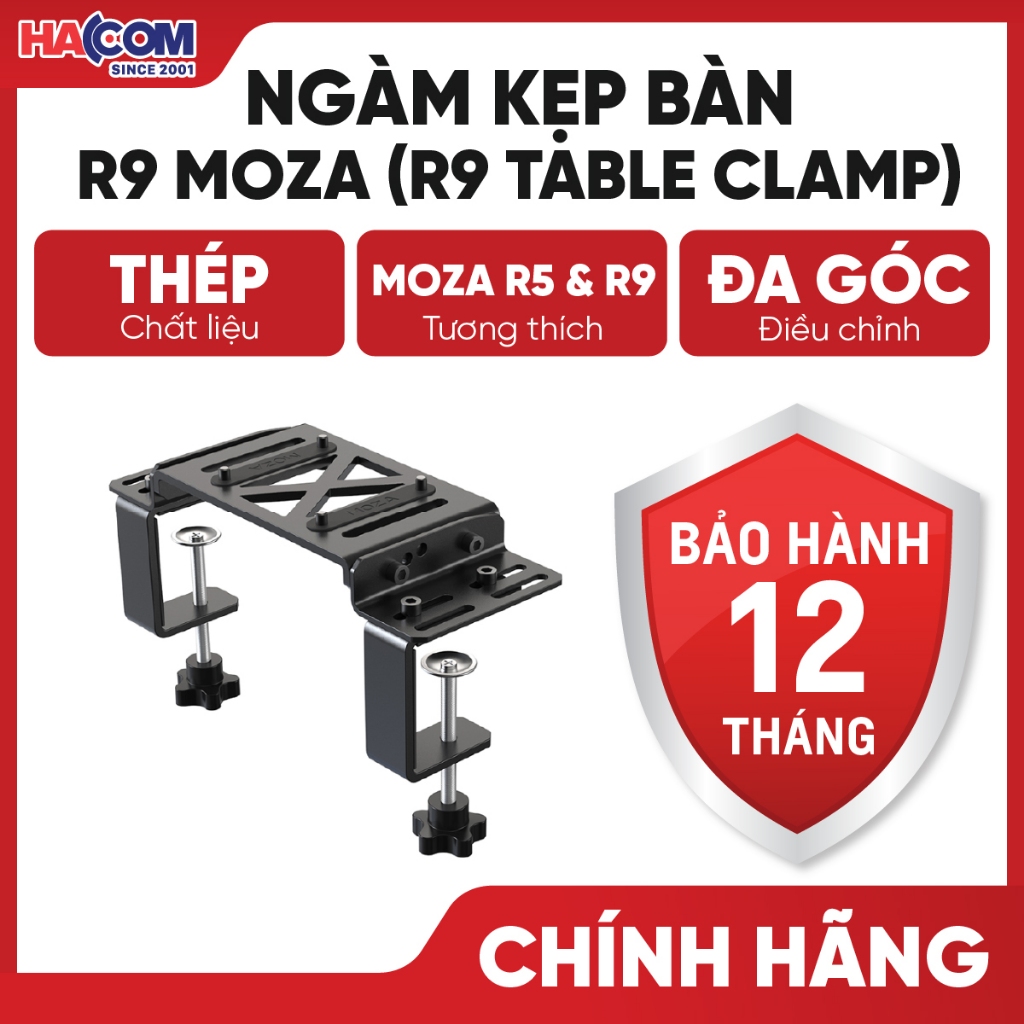 Ngàm Kẹp Bàn R9 Moza Cao Cấp Chơi Game Đua Xe Chuyên Nghiệp (R9 Table Clamp) - BH 12 Tháng HACOM PC