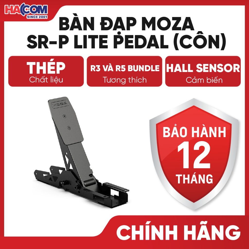 Bàn Đạp Moza SR-P Lite Pedal (Côn) TƯƠNG THÍCH VỚI MOZA R3 VÀ R5 - BH 12 Tháng HACOM PC