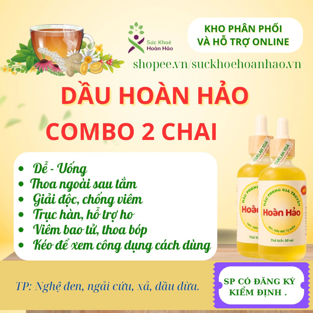 COM BO 2 Dầu HOÀN HẢO 100ml New (bảo hanh đổi trả trong 30 ngày)