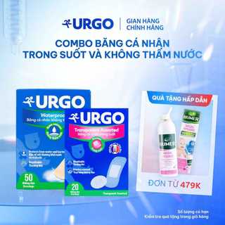 [LIVE] Combo băng cá nhân không thấm nước Urgo 50 Miếng và Băng trong suốt Urgo nhiều kích cỡ, thoáng khí 20 Miếng
