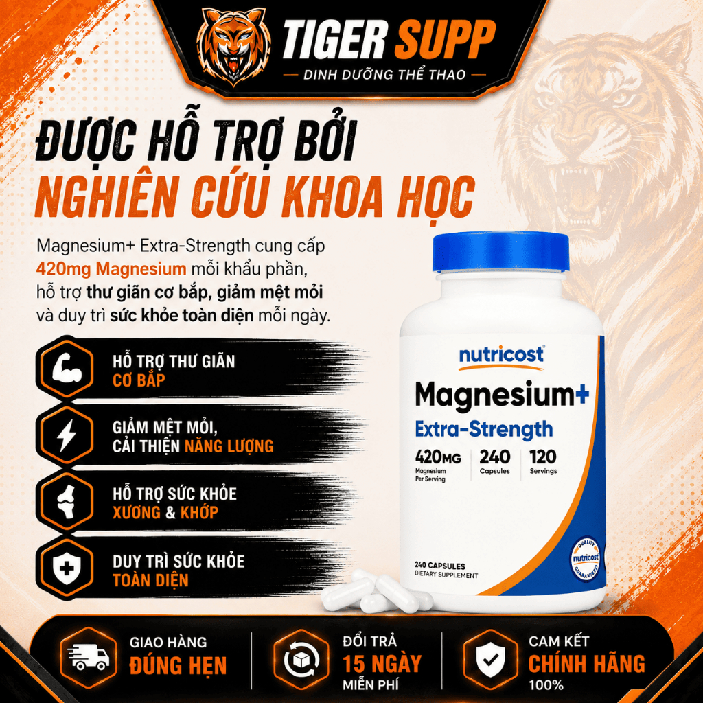 Nutricost Magnesium+ Extra Strength | Premium Quality