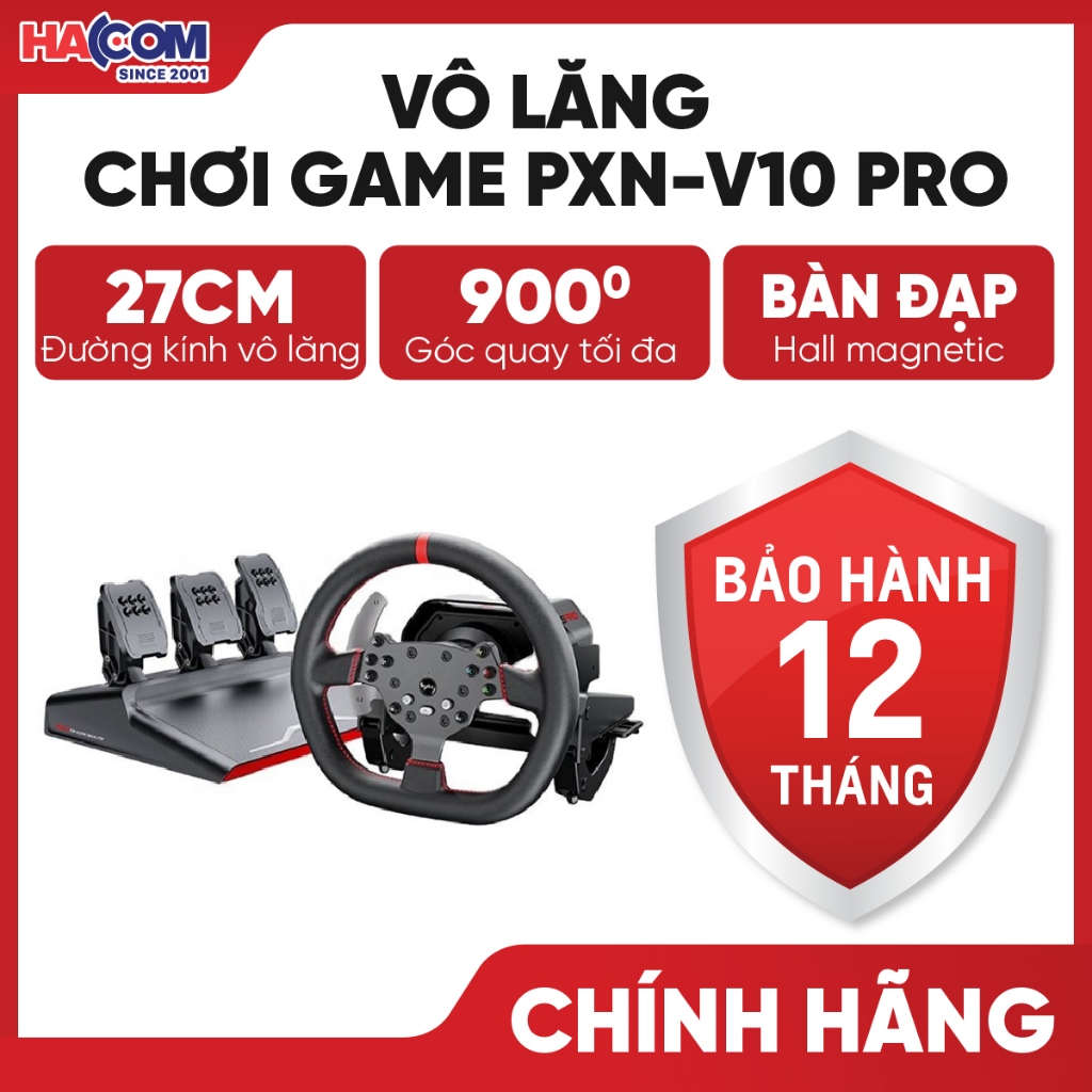 Bộ Vô Lăng Chơi Game PXN-V10/V10 Ultra/V10 PRO Racing Wheel (PC/Xbox One/Series/PS4) - BH 12 Tháng H