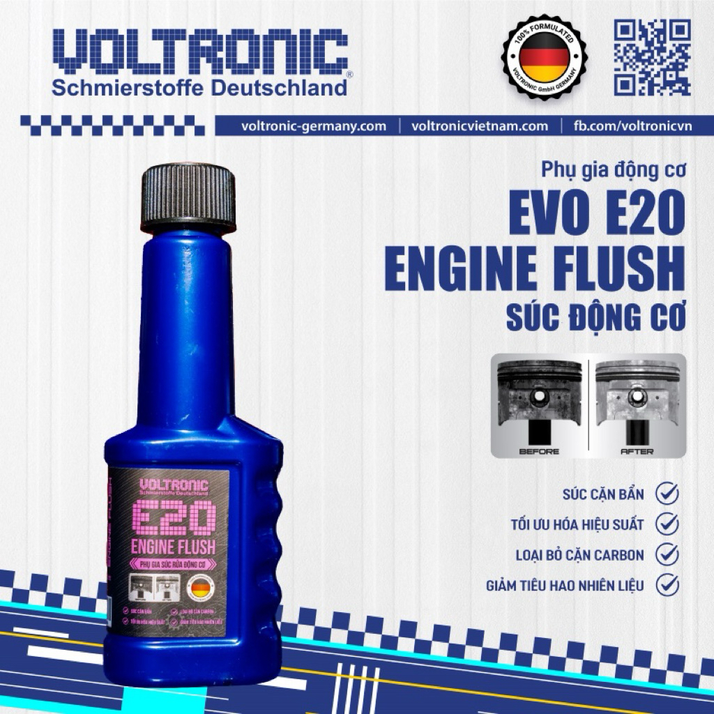 Phụ Gia Tẩy Rửa Động Cơ Voltronic Engine Flush E20 80ml