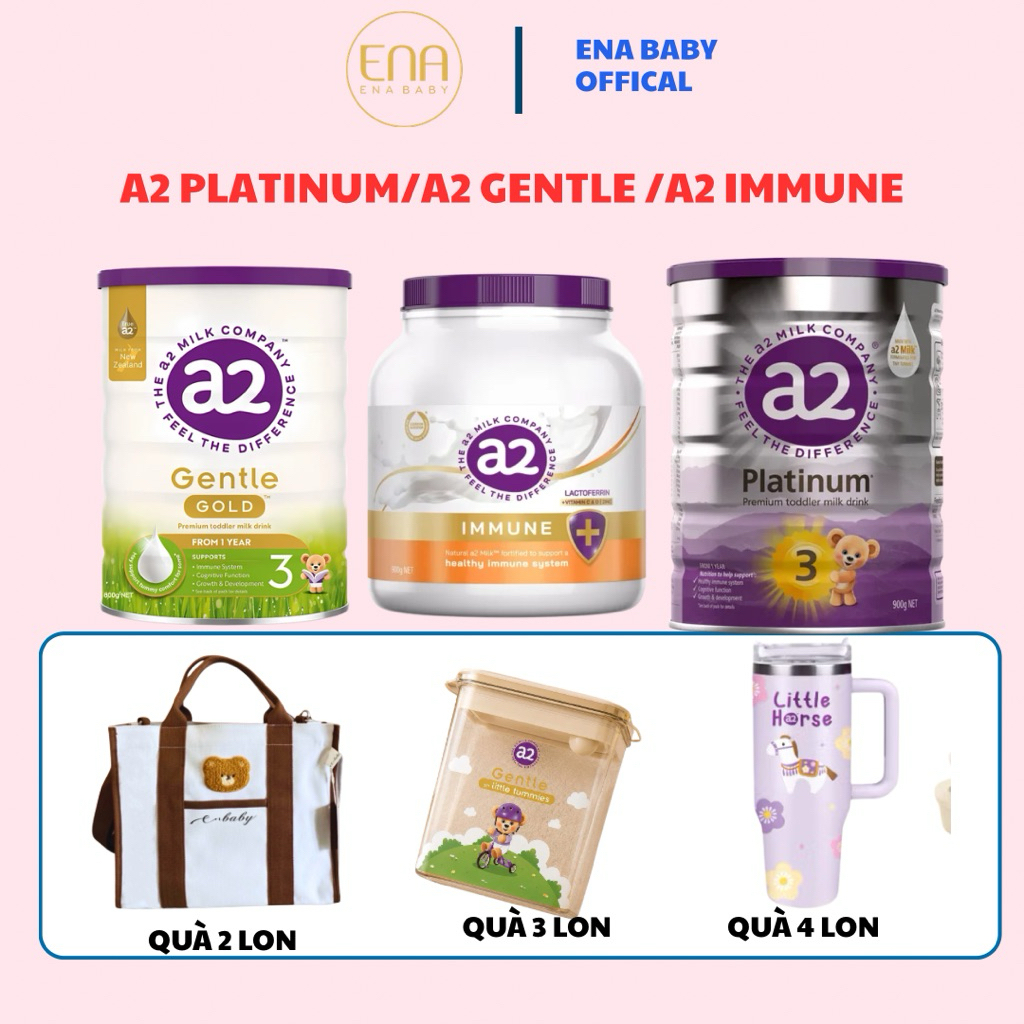 Sữa A2 Platinum/A2 GentleGold/A2 Immune Lon 800g/900g Combo từ 2 Lon kèm Quà