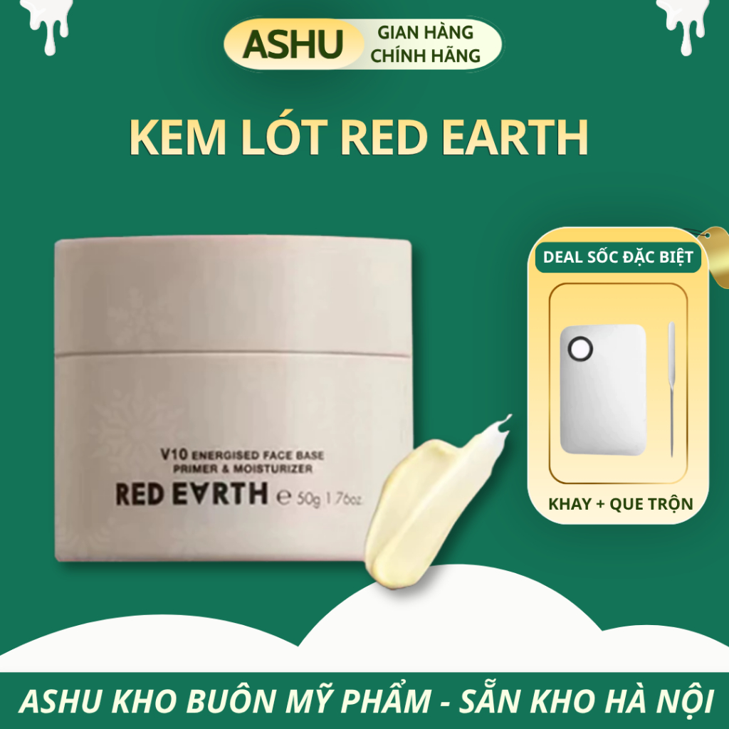 Kem Lót Trang Điểm RED EARTH Dưỡng Ẩm Cao Cấp RED EARTH V10 Red Earth Chính Hãng Che Lỗ Chân Lông Và