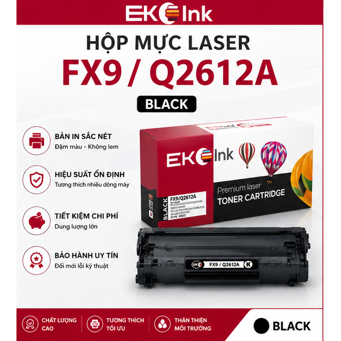 Hộp mực EKO Ink FX9 / Q2612A (12A) Black