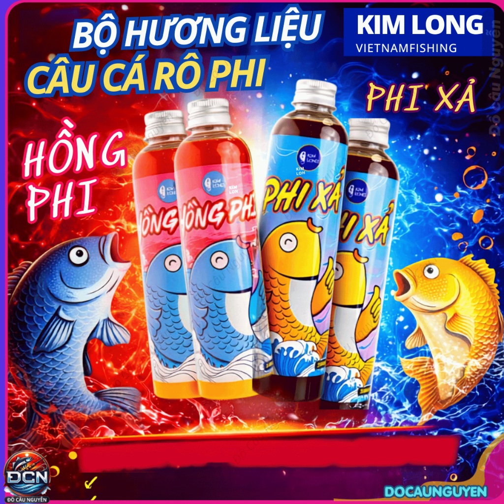 Hương liệu câu rô phi Hồng phi, Phi xả kim long vietnamfishing