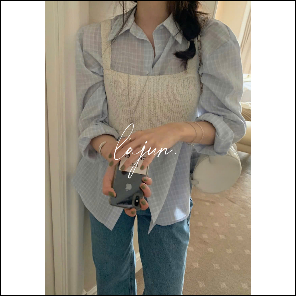 [LAJUN KOREA] (Chỉ Bán Áo Dây) Áo Yếm Woven Len Linen Mỏng Nhẹ Form Croptop Hai Dây Phía Sau Đan Dây
