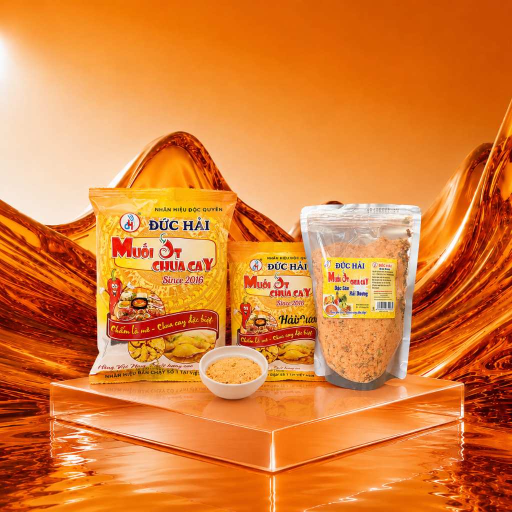 🛑FREESHIP🛑 COMBO 5 GÓI MUỐI ỚT ĐỨC HẢI CHUA CAY, SONG CHI, HAO HAO