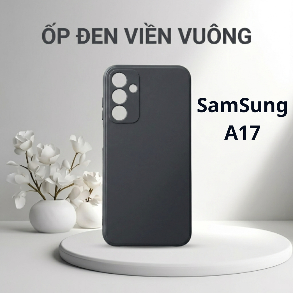 Ốp lưng Sam Sung A17 trơn màu đen | Ốp điện thoại sam sung dẻo bảo vệ camera toàn diện