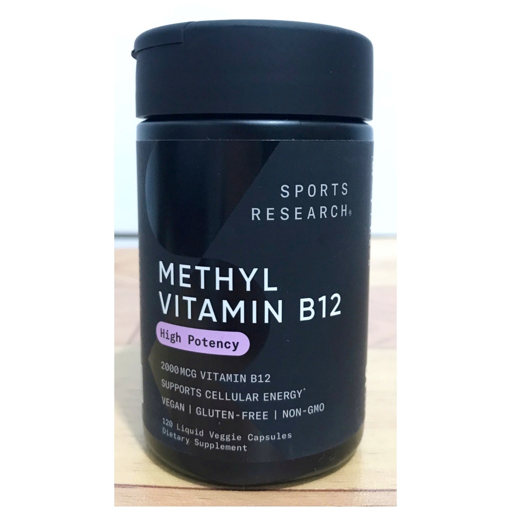 Vitamin B12 Methyl 2000mcg Sports Research 120 viên [Hàng Mỹ]
