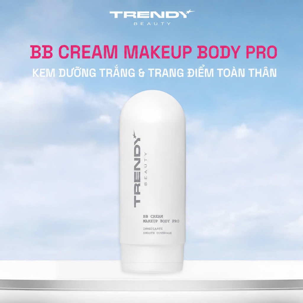 Kem dưỡng trắng da & trang điểm toàn thân TRENDY Beauty BB Cream Make Up Body 150m