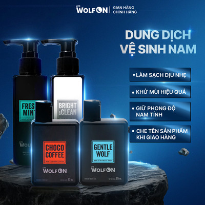 Dung Dịch Vệ Sinh Nam Giới LYD Wolf ON Hương Thơm Nam Tính Khử Mùi Khử Khuẩn 95ml 150ml