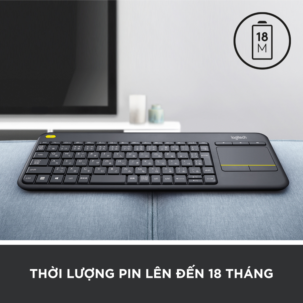 Logitech K400 Plus Wireless Integrated Touch Keyboard - For PC & Smart TV | BigBuy360 - bigbuy360.vn