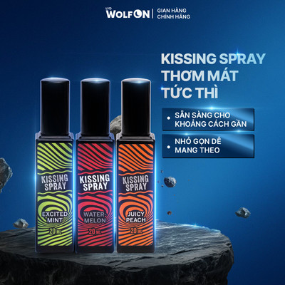 Xịt Thơm Miệng Kissing Spray LYD Wolf ON Hương Trái Cây Bạc Hà Thơm Mát Sảng Khoái Nhỏ Gọn 20ml