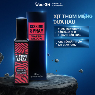 Xịt Thơm Miệng Kissing Spray LYD Wolf ON Hương Ice Watermelon Vị Dưa Hấu Lạnh Ngọt Dịu Nhỏ Gọn 20ml