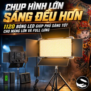 Đèn chụp ảnh hỗ trợ sáng Pro LED 800 đèn led 50W kèm lens CPL chân đèn 2m cho thợ xăm chụp sản phẩm