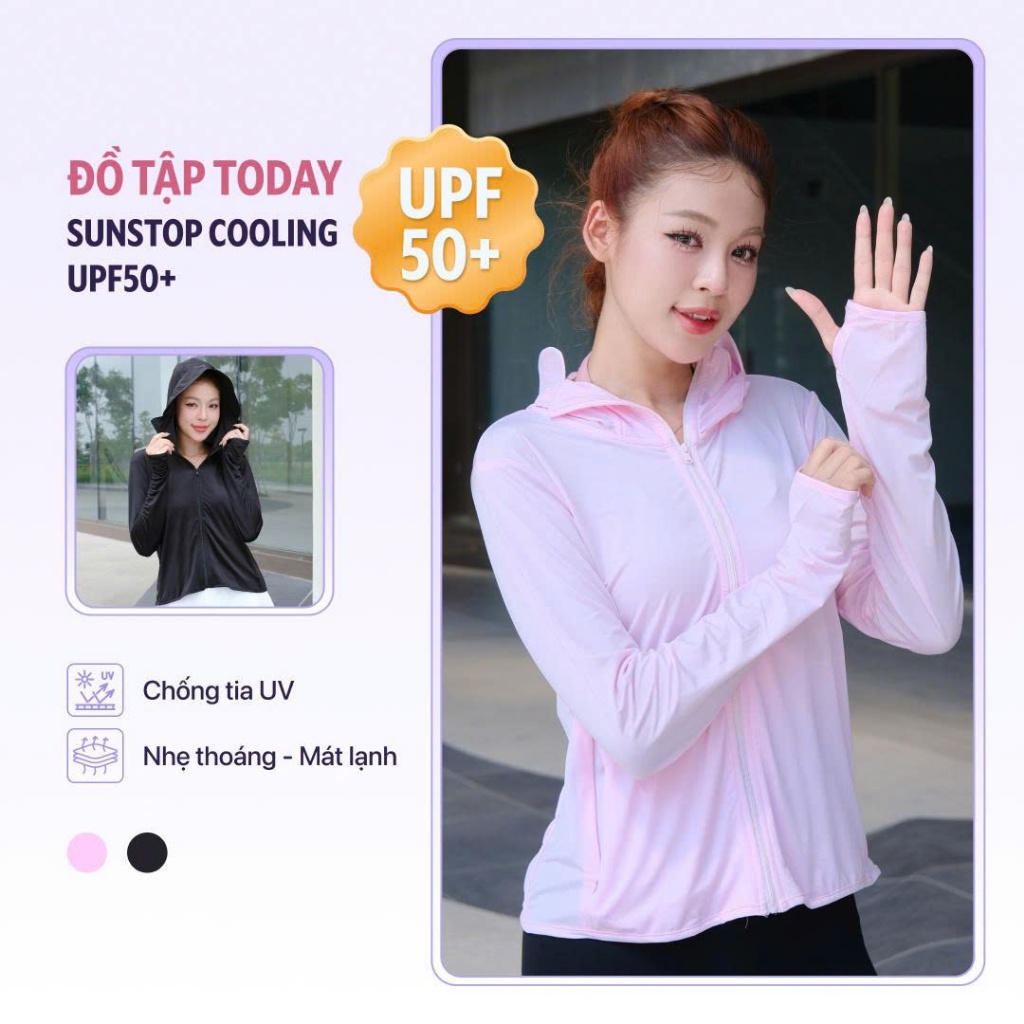 Áo Chống Nắng Nữ UPF 50+ SUNSTOP Cooling Today U Wear Form Cánh Dơi Vải Thun Lạnh Chống Tia Cực Tím