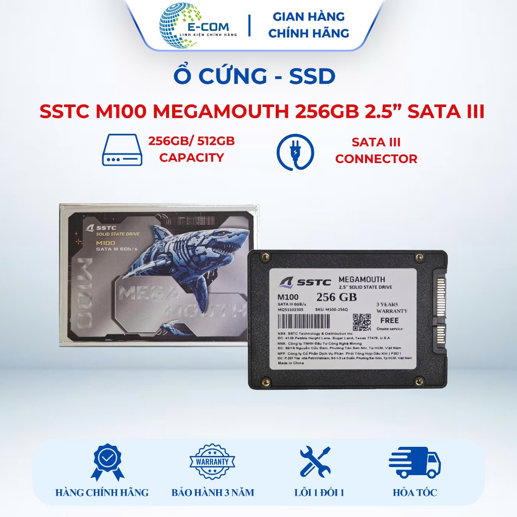 [SP FULL VAT] Ổ cứng SSD SSTC M100 256GB/ 512GB 2.5” SATA III