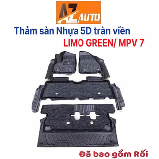Thảm lót sàn nhựa TPE 5D tràn viền xe Vinfast limo green / VF MPV7