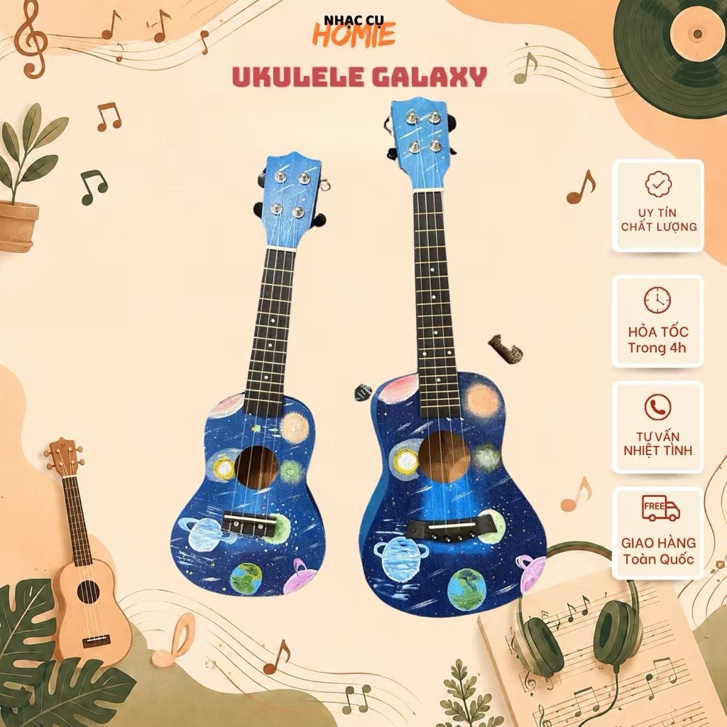 ĐÀN UKULELE SOPRANO 21INCH GALAXY HT